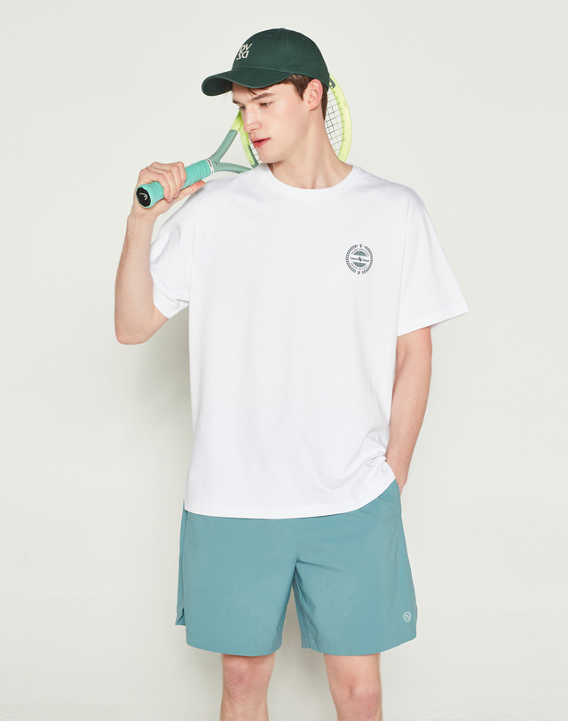 데이브앤데이즈 HALF PANTS (DUST BLUE) 청록 착용컷