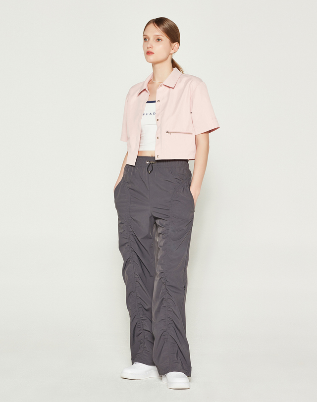 데이브앤데이즈 WOVEN SHIRRING PANTS (GRAY) 그레이 착용컷