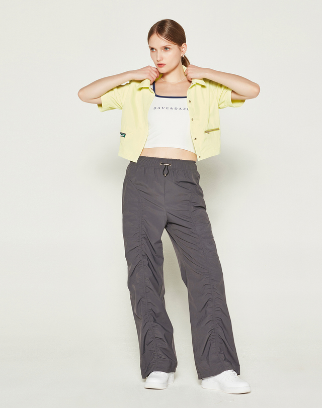 데이브앤데이즈 WOVEN SHIRRING PANTS (GRAY) 그레이 착용컷