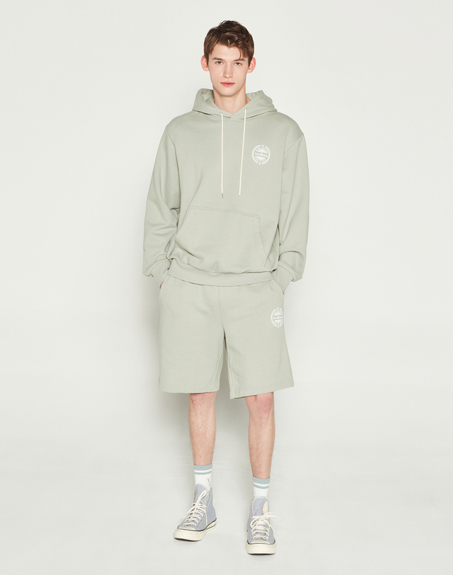데이브앤데이즈 BOXY HOODIE (MINT) 밝은연두 착용컷