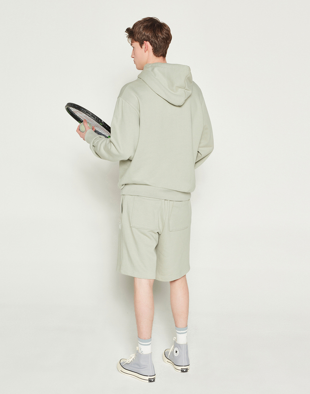 데이브앤데이즈 BOXY HOODIE (MINT) 밝은연두 착용컷