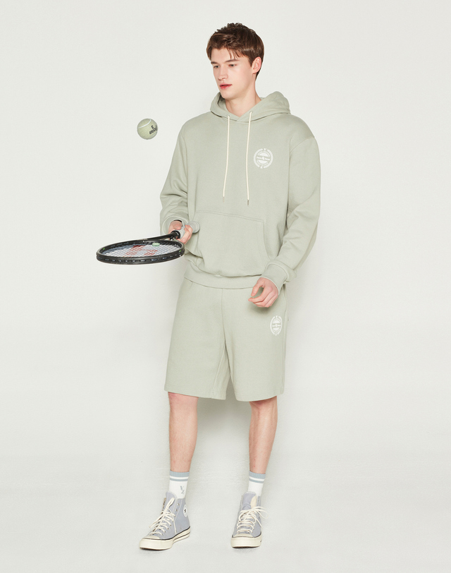 데이브앤데이즈 BOXY HOODIE (MINT) 밝은연두 착용컷