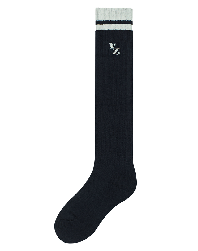 데이브앤데이즈 TWO LINE LONG SOCKS (NAVY) 네이비 착용컷