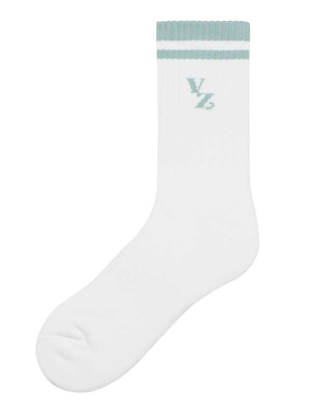 데이브앤데이즈 TWO LINE SOCKS (MINT)_MAN 화이트 착용컷