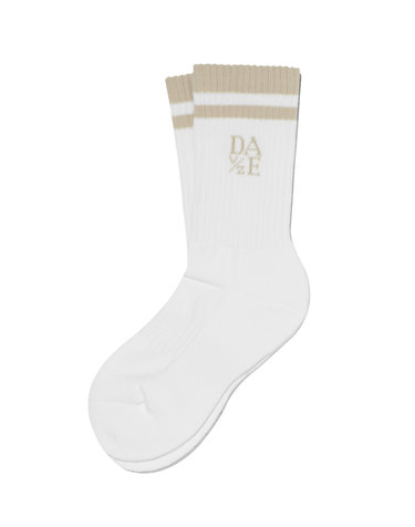 TWO LINE SOCKS (WHITE)