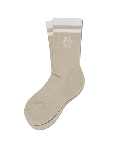 TWO LINE SOCKS (BEIGE)