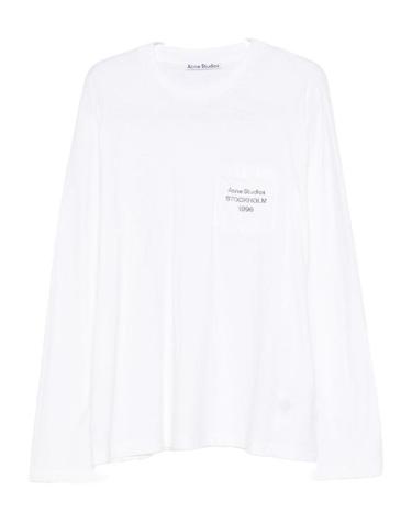 [명품] 25FW 아크네 스튜디오 긴팔 티셔츠 CL0441183 OPTIC WHITE DOM