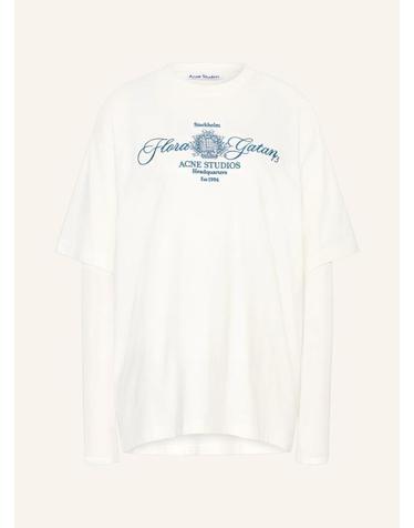 [명품] 26FW 아크네 스튜디오 자수 레이어드 티셔츠 AL0560 DGD OFF WHITE ECRU DOM