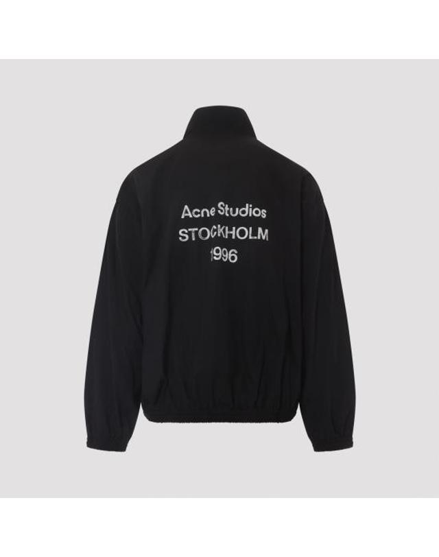 아크네 스튜디오 [명품] 26FW 아크네 스튜디오 로고 지퍼 자켓 B90863 900 BLACK DOM 착용컷