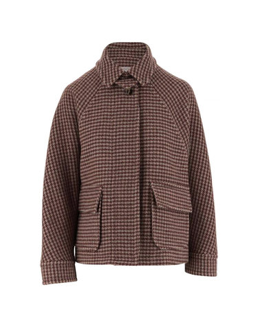 23FW 알베르토비아니 여성 하운드투스 패턴 울 자켓 PP877WO217365 ROSSO BPG