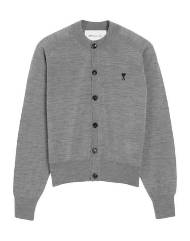 26SS 아미  여성 ADC 드 하트 가디건 FKC386 KN0039 0504 HEADER GREY BLACK BPG
