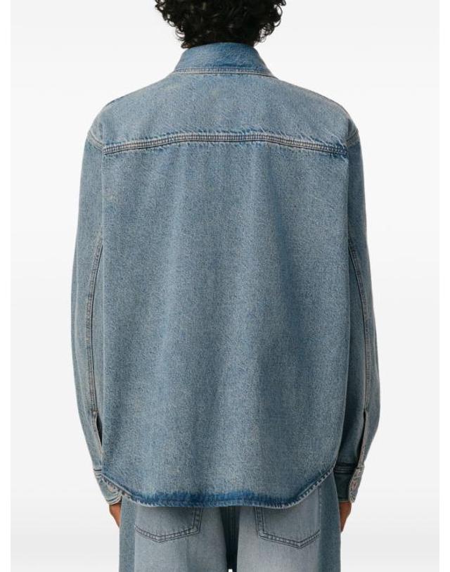 아미 [명품] 26FW 아미 셔츠 UJK918 DE0046 480 USED BLUE DOM 착용컷