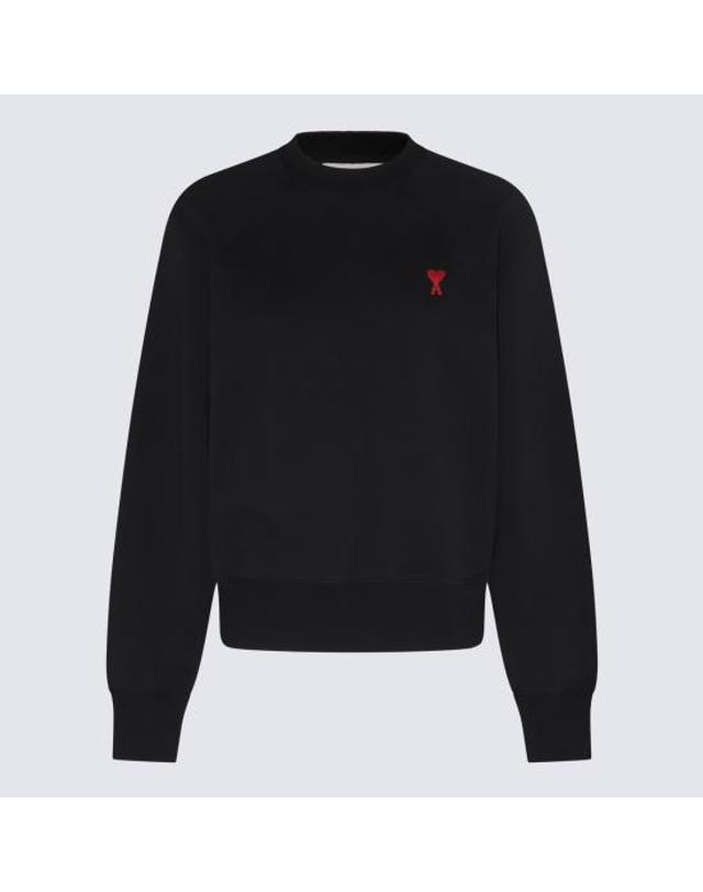 아미 [명품] 24SS 아미 스몰 하트 로고 스웨트셔츠 BFUSW005747001 DOM 착용컷
