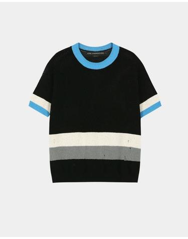 [명품] 26SS 앤더슨벨 반팔 티셔츠 atb1541m BLACK BLUE DOM