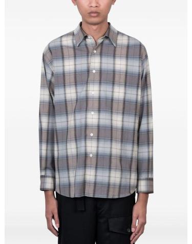 [명품] 26SS 오라리 긴팔 셔츠 A26SS01LC BLUE GRAY CHECK DOM