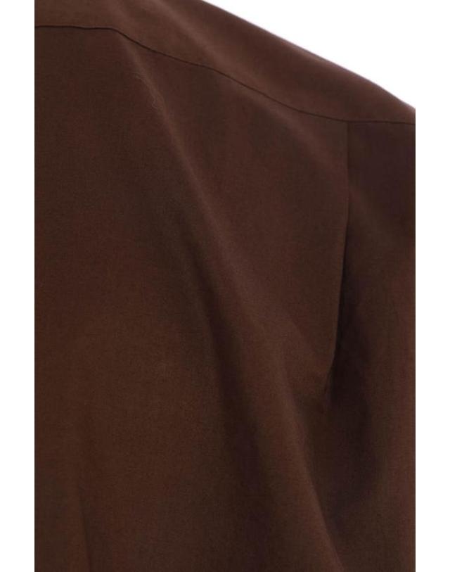 오라리 [명품] 오라리 반팔 셔츠 A25SS03TL DARK BROWN DOM 착용컷