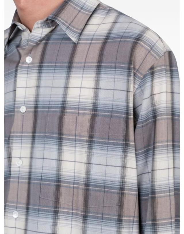 오라리 [명품] 26SS 오라리 긴팔 셔츠 A26SS01LC BLUE GRAY CHECK DOM 착용컷