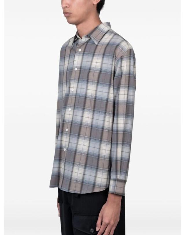 오라리 [명품] 26SS 오라리 긴팔 셔츠 A26SS01LC BLUE GRAY CHECK DOM 착용컷
