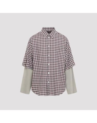 [명품] 26SS 발렌시아가 긴팔 셔츠 866543 TUM17 6011 RED NAVY DOM
