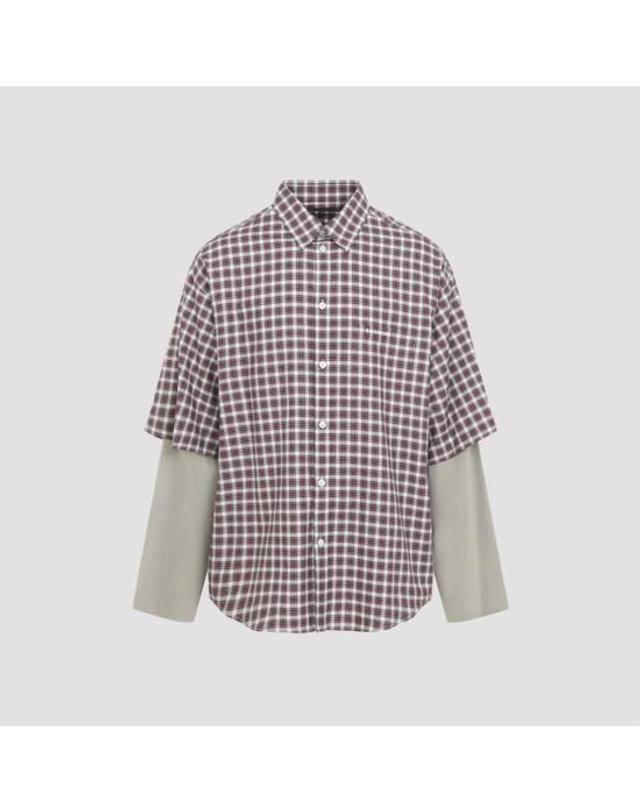 발렌시아가 [명품] 26SS 발렌시아가 긴팔 셔츠 866543 TUM17 6011 RED NAVY DOM 착용컷