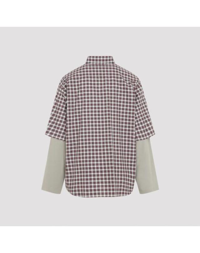 발렌시아가 [명품] 26SS 발렌시아가 긴팔 셔츠 866543 TUM17 6011 RED NAVY DOM 착용컷