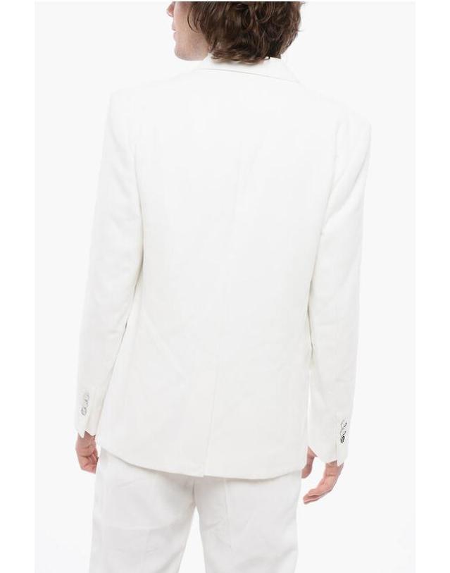 발망 22SS 22SS 발망 남성 더블 브레스트 비스코스 블레이저 자켓 XH0SI001VC20 0FA White BPG 착용컷