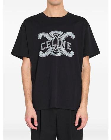 [명품] 26SS 셀린느 루즈 티셔츠 RX0BO671Q 38AW BLACK WHITE DOM