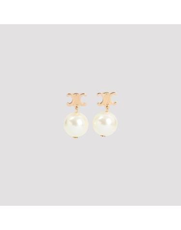 [명품] 26FW 셀린느 레 페를르 브라스 귀걸이 460TZ6PRB 01GI GOLD IVORY DOM