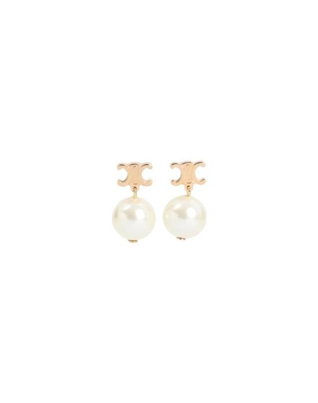 셀린느 [명품] 26FW 셀린느 레 페를르 브라스 귀걸이 460TZ6PRB 01GI GOLD IVORY DOM 착용컷