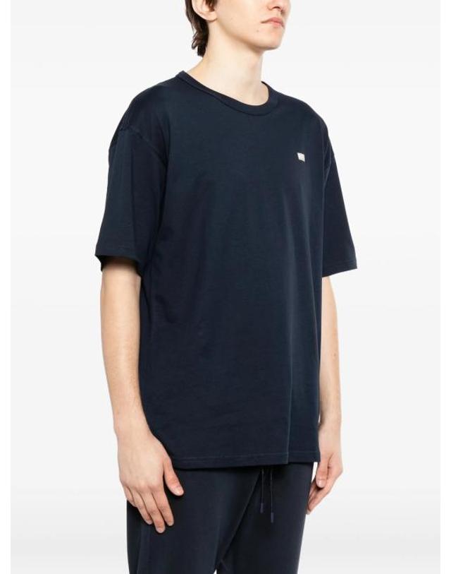 디젤 [명품] 26SS 디젤 T 박스트 R30 스몰 로고 티셔츠 A16400 0QIAM 81E NAVY DOM 착용컷