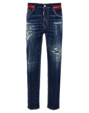 24SS 디스퀘어드2  남성 블루 데미지 데님 진 S71LB1349S30342470 BPG