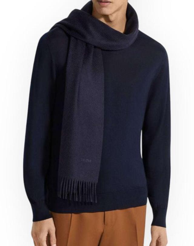 에르메네질도 제냐 [명품] 26FW 에르메네질도제냐 머플러 스카프 E7L41SA8 26N BL1 DARK BLUE DOM 착용컷
