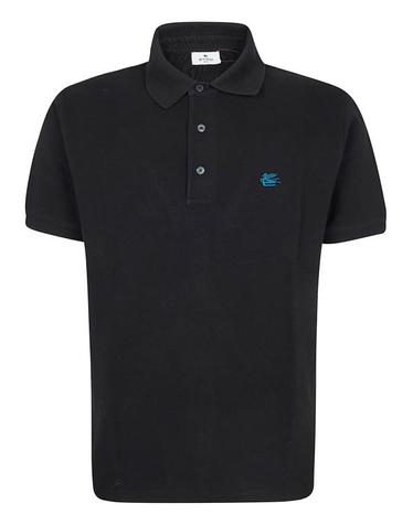 26SS 에트로  남성 로고 코튼 폴로 티셔츠 MRMD0005 AU135 N0000 Black BPG