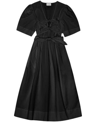 [명품] 26SS 가니 스트레치 코튼 드레스 W0842 099 BLACK DOM