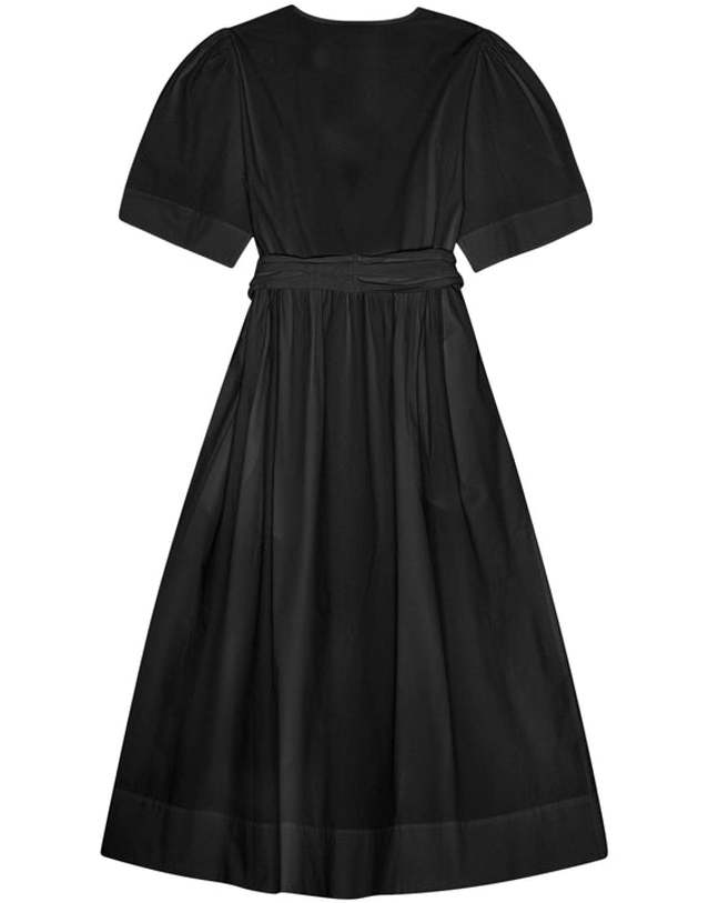 가니 [명품] 26SS 가니 스트레치 코튼 드레스 W0842 099 BLACK DOM 착용컷