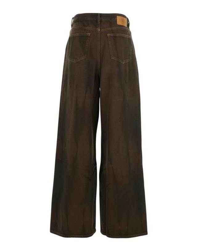 가니 [명품] 가니 오버다이드 헤비 데님 베기 팬츠 J1737 979 BROWN DOM 착용컷