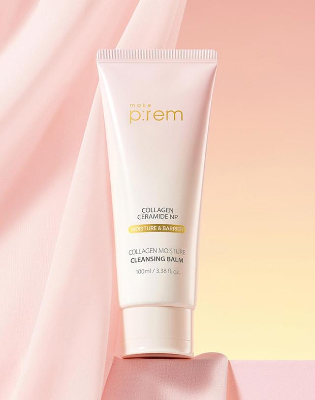 메이크프렘 콜라겐 모이스처 클렌징 밤 100ml (+인테카크림20ml) 착용컷