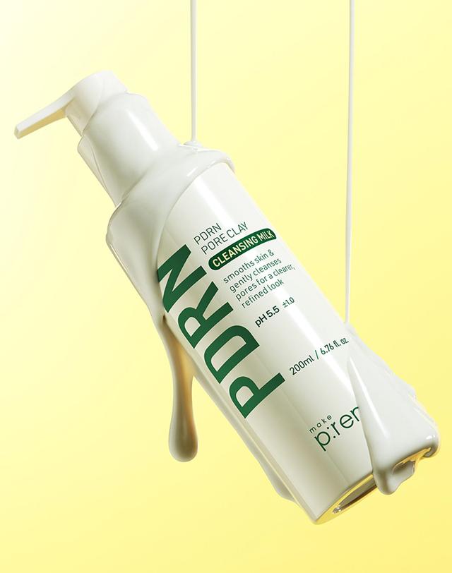 메이크프렘 피디알엔(PDRN) 포어 클레이 클렌징 밀크 200ml 착용컷