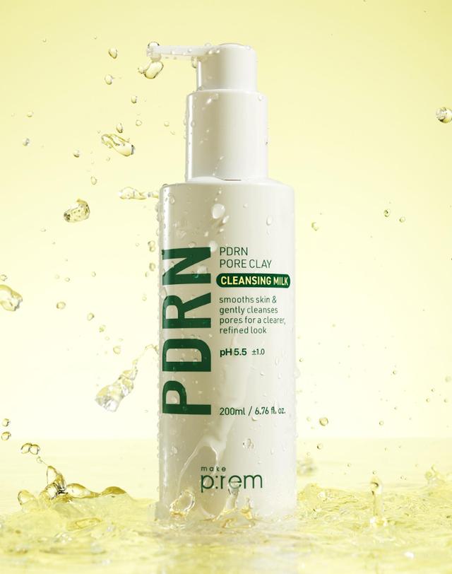 메이크프렘 피디알엔(PDRN) 포어 클레이 클렌징 밀크 200ml 착용컷