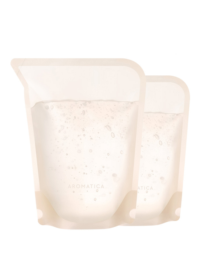 아로마티카 [쿨링/진정] 수딩 알로에 베라 젤 500ml (리필) 2개 착용컷
