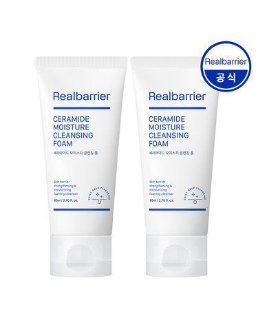 리얼베리어 세라마이드 모이스처 클렌징 폼 80ml 1+1