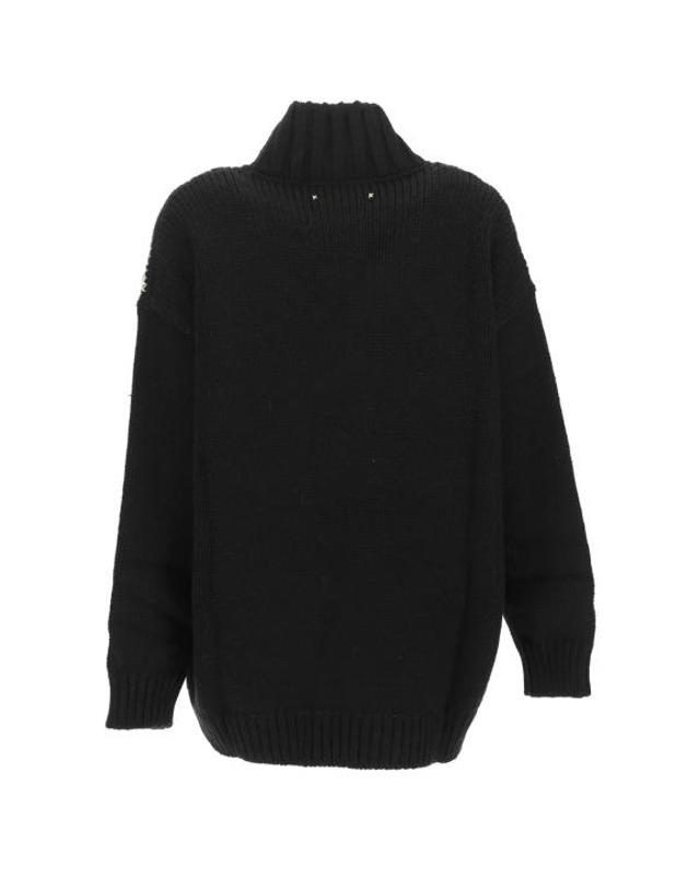 골든구스 22FW 골든구스 니트 터틀넥 GWP01301 P000850 90100 BLACK BPG 착용컷