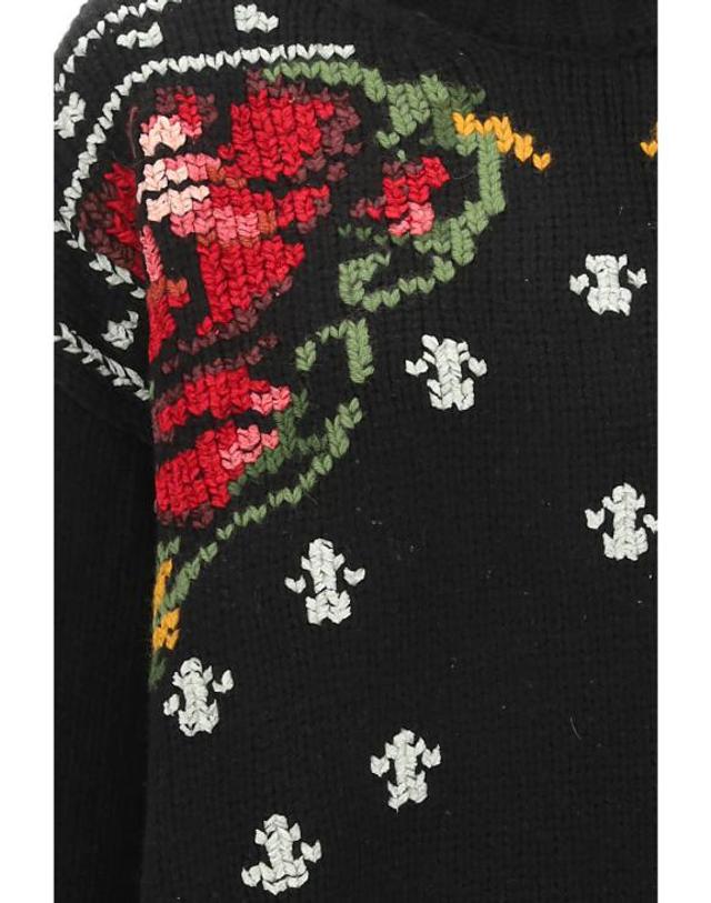 골든구스 22FW 골든구스 니트 터틀넥 GWP01301 P000850 90100 BLACK BPG 착용컷
