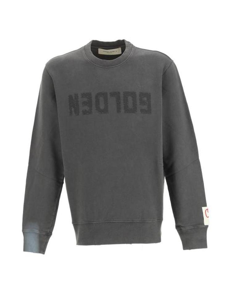 [명품] 26FW 골든구스 골든 레터링 올리브 그린 스웨트셔츠 GMP01223 P000642 60318 ANTHRACITE DOM