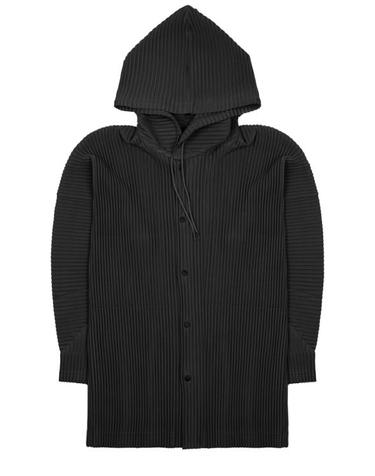 [명품] 26SS 옴므 플리세 이세이 미야케 후드 티셔츠 HP66JC021 15 BLACK DOM