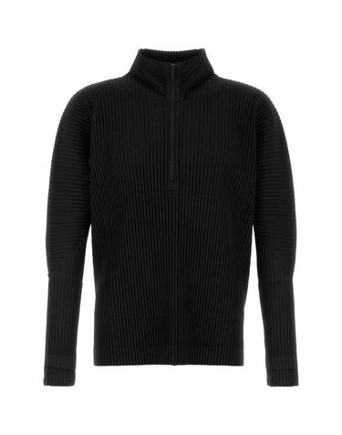 [명품] 26SS 옴므 플리세 이세이 미야케 먼슬리 컬러 MARCH 하프 집업 탑 HP66JK032 15 BLACK DOM