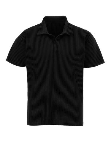 [명품] 26SS 옴므 플리세 이세이 미야케 베이직 숏 슬리브 폴로 티셔츠 HP67JM530 15 BLACK DOM