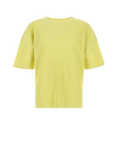 [명품] 26SS 옴므 플리세 이세이 미야케 반팔 티셔츠 HP66JK053 53 ZUCCHINI YELLOW DOM