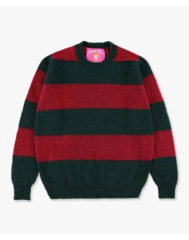 [명품] 하울린 쉐기 베어 스웨터 SHAGGY BEAR CHUNKY STRIPES CHERRY DOM
