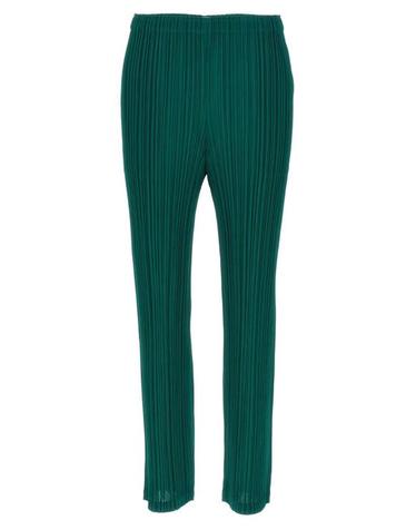 [명품] 플리츠플리즈 스트레이트 팬츠 PP56JF115 66 BLUE GREEN DOM